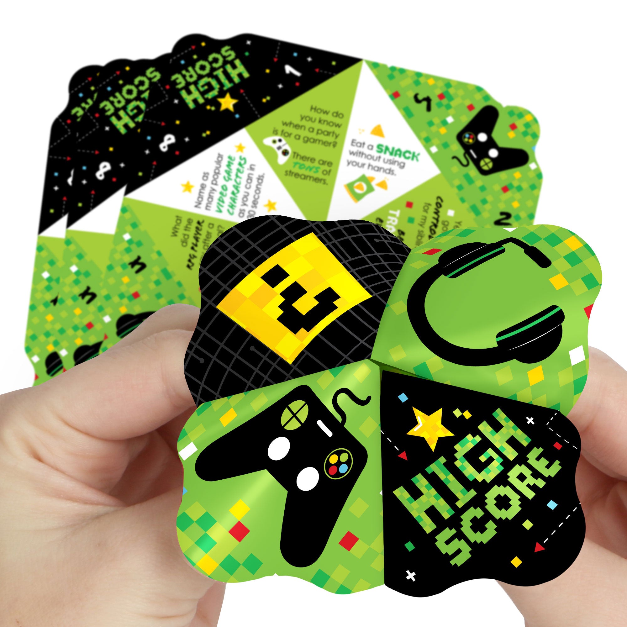 Game Zone - Pixel Video Game Party or Birthday Party Cootie Catcher Game -  Jokes and Dares Fortune Tellers - Set of 12 | BigDotOfHappiness.com – Big  Dot of Happiness LLC