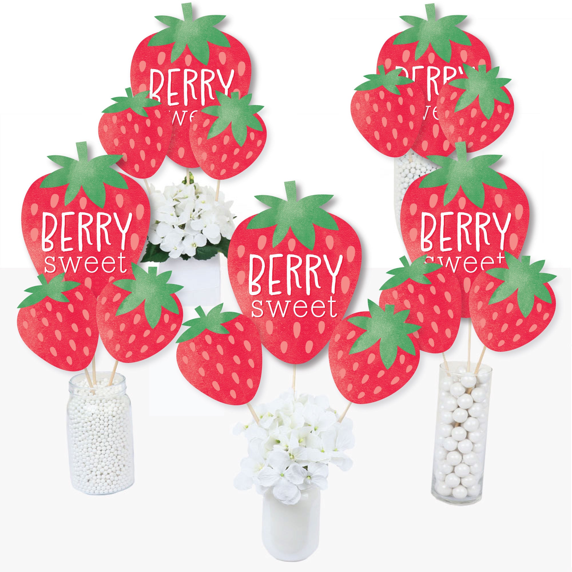 Disposable Strawberry Party Cups Berry Sweet Birthday Party