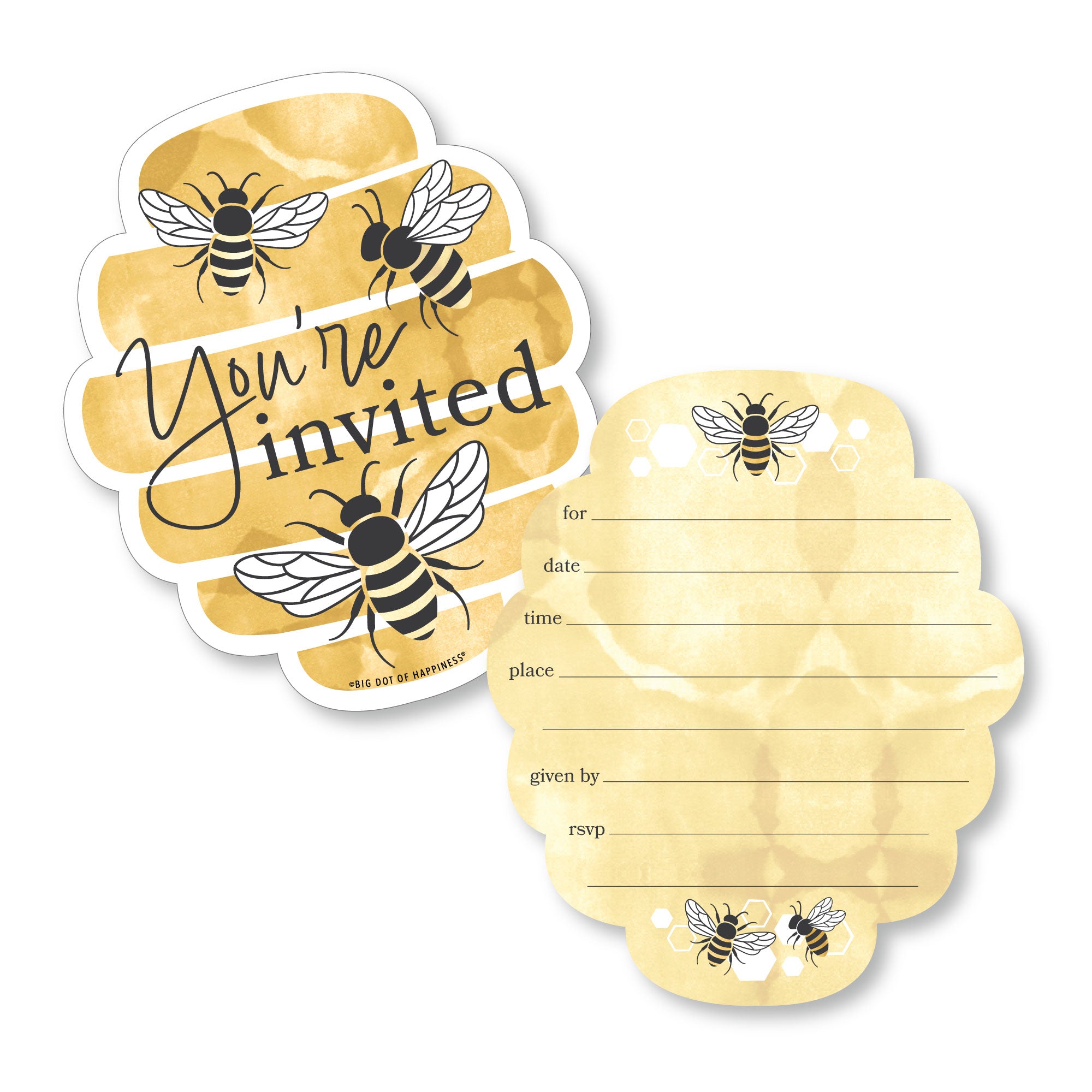 Big Dot Of Happiness Little Bumblebee - Bee Nursery Wall Art And