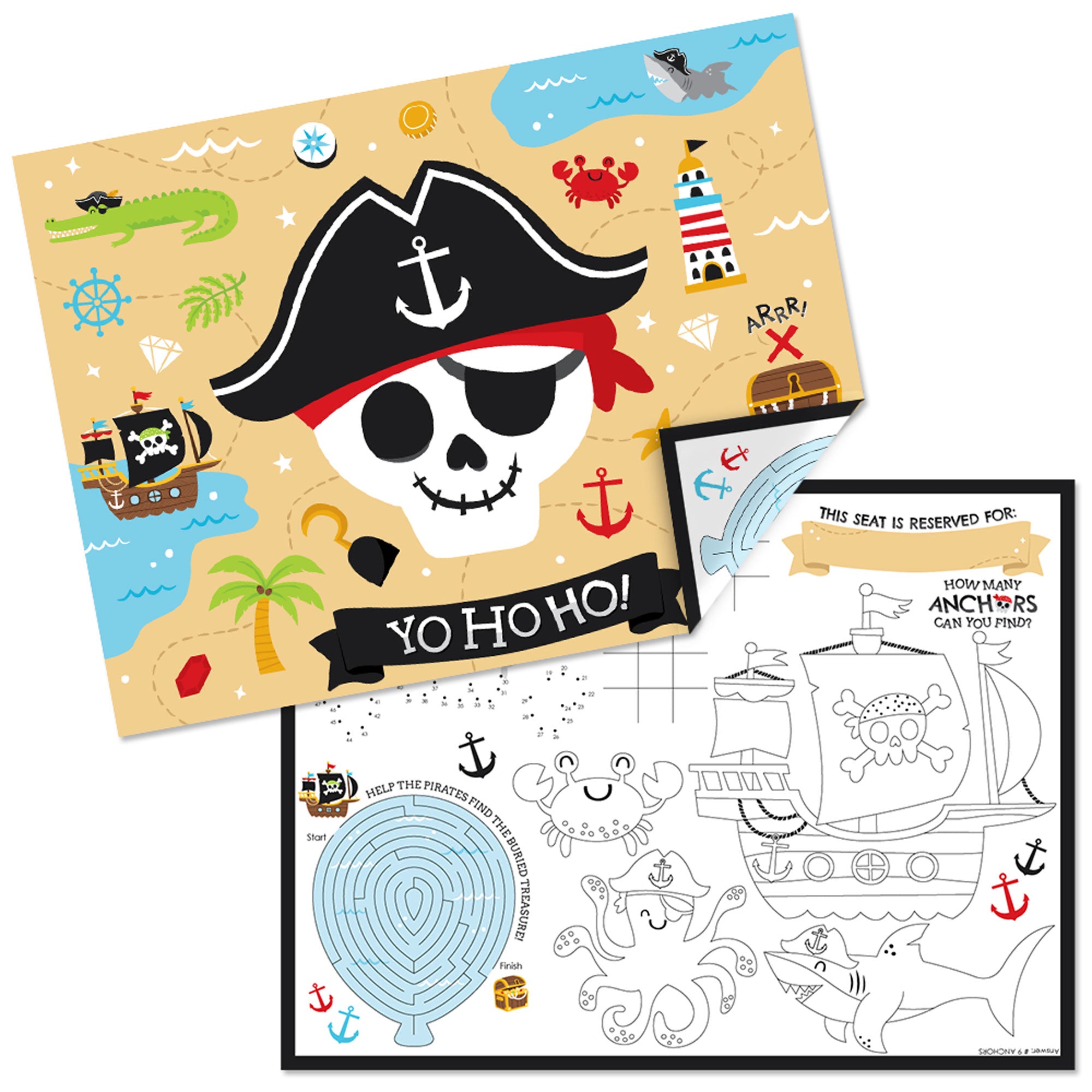 Big Dot of Happiness Pirate Ship Adventures - Skull Birthday Party Money and Gift Card Sleeves - Nifty Gifty Card Holders - Set of 8