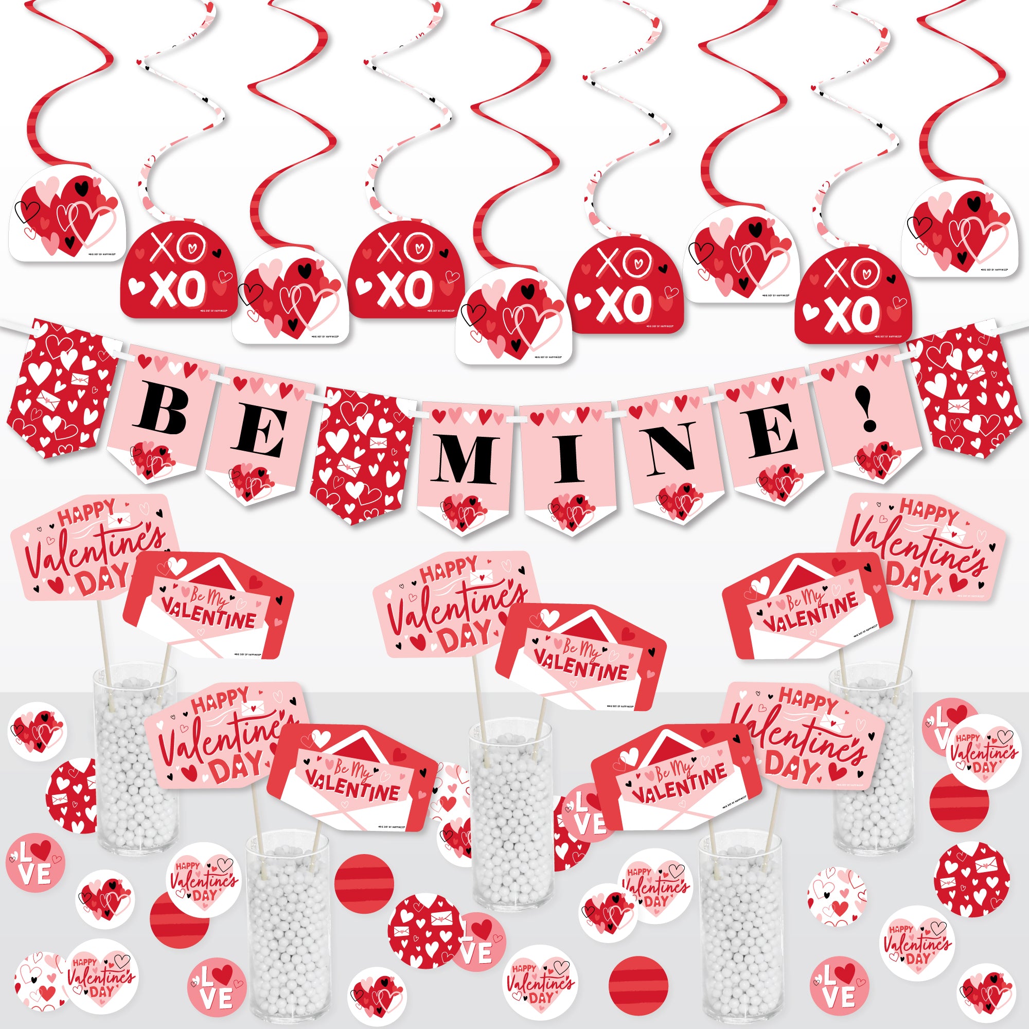 Paper Hearts Valentine's Day Decorations, 24ct