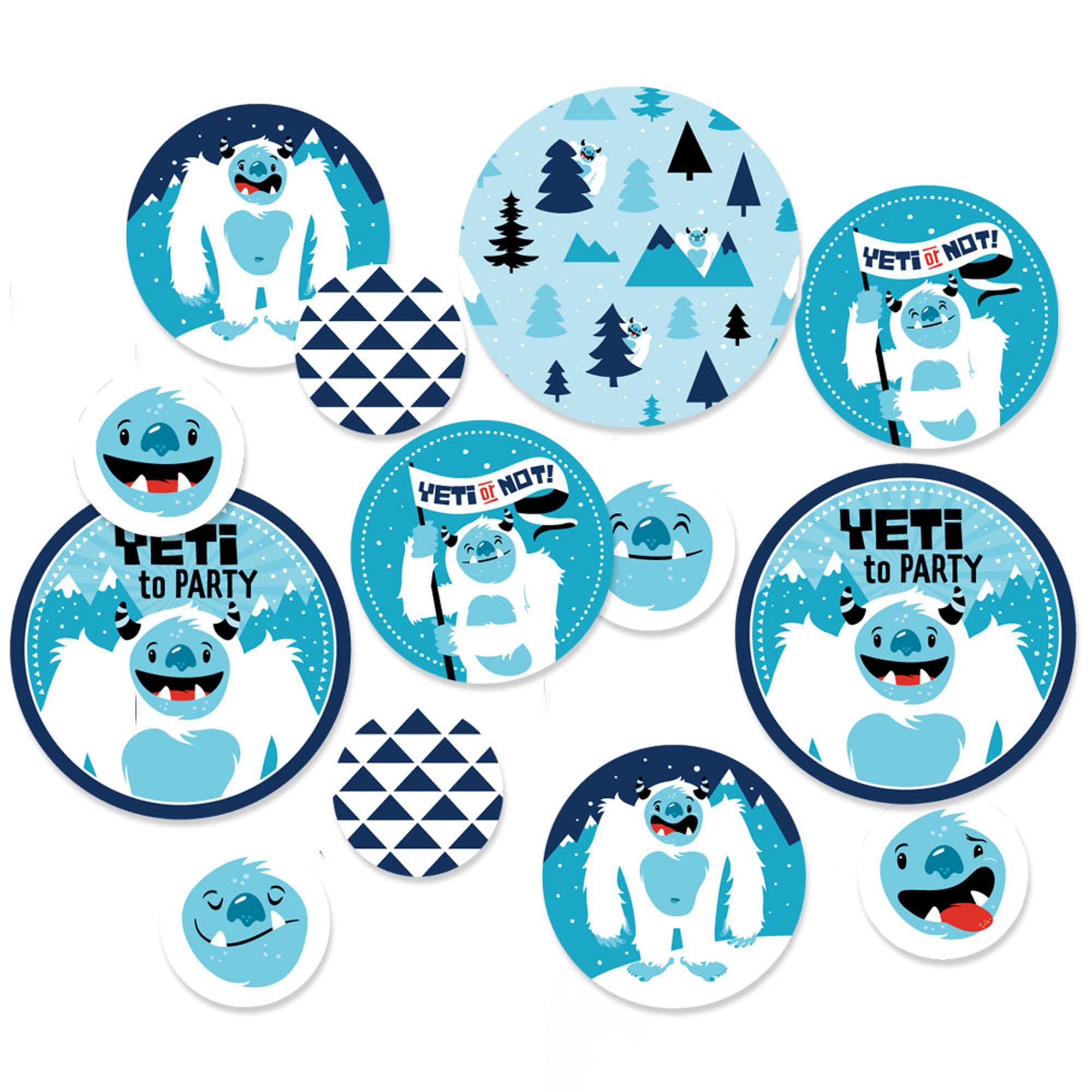 Big Dot of Happiness Yeti to Party - Dessert Cupcake Toppers