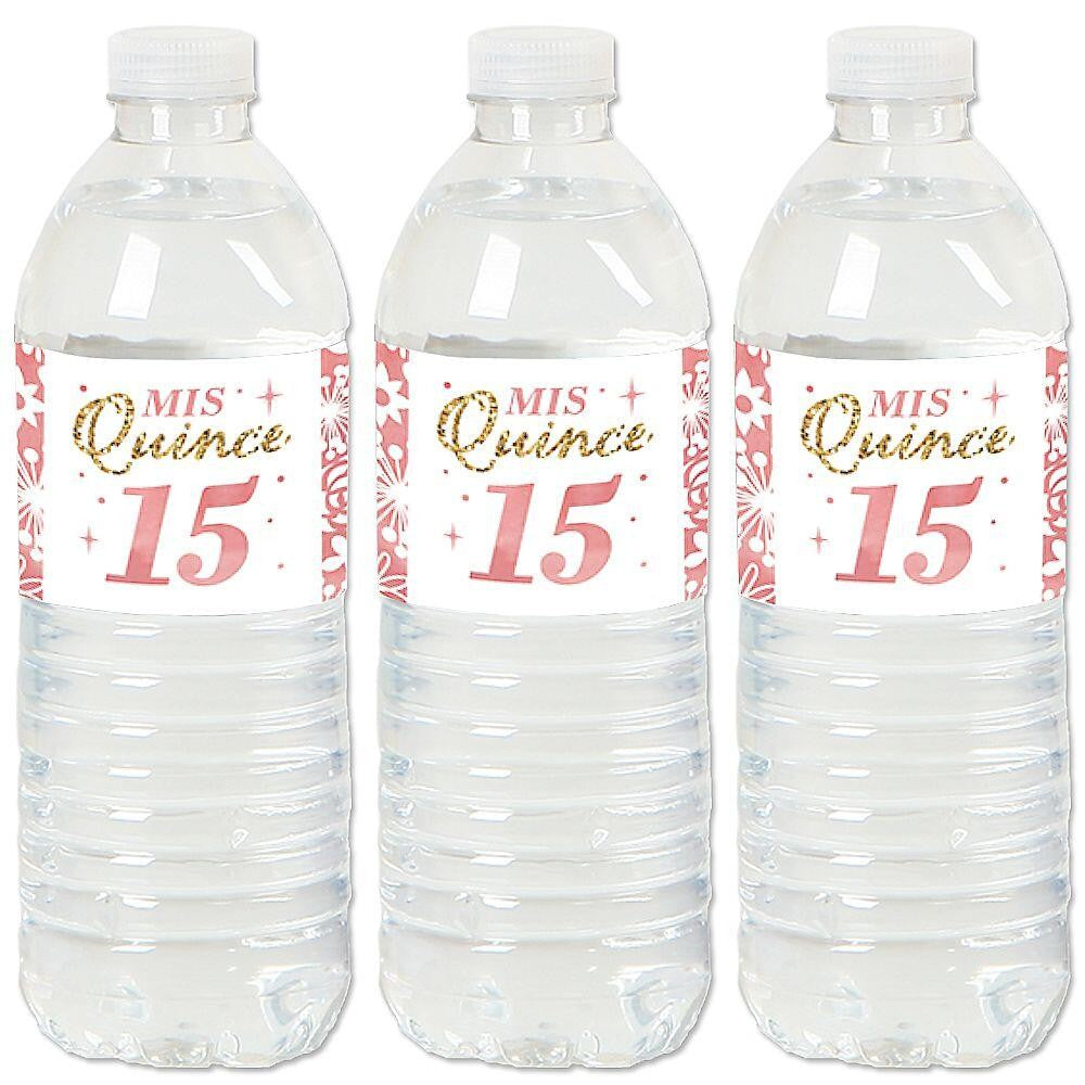 Assorted Christmas Themed Water Bottle Label Template