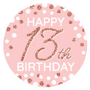 13th Pink Rose Gold Birthday - Happy Birthday Party