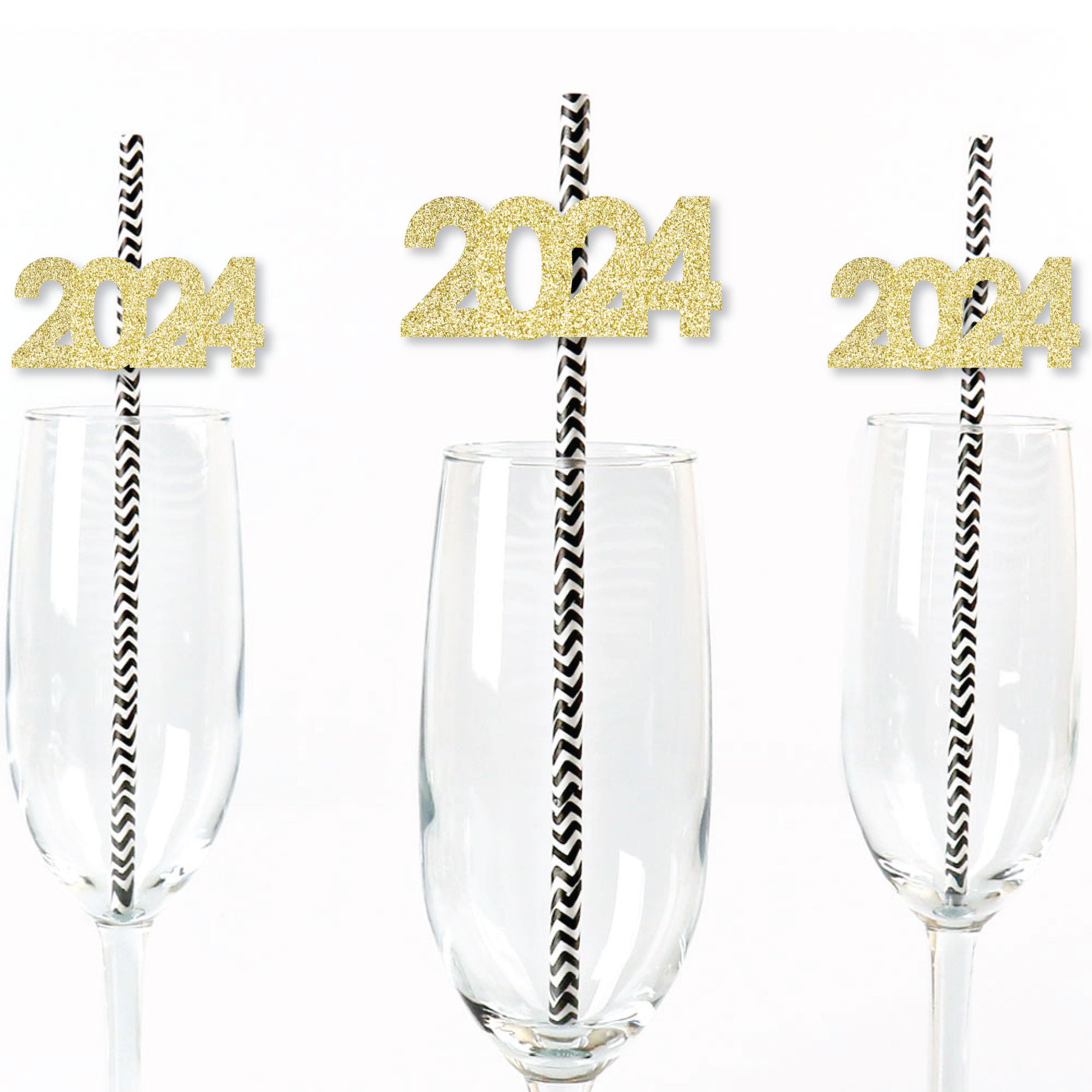 Gold Glitter 2024 Party Straws - No-Mess Real Gold Glitter Cut-Out Num –  Big Dot of Happiness LLC