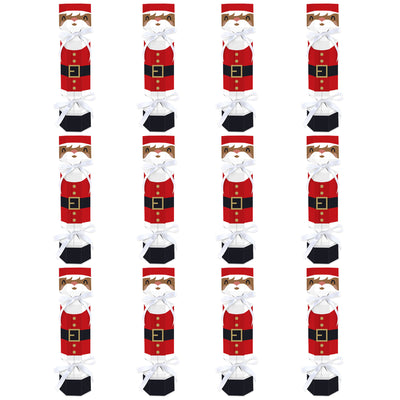 Jolly Santa Claus - No Snap Christmas Party Table Favors - DIY Cracker Boxes - Set of 12