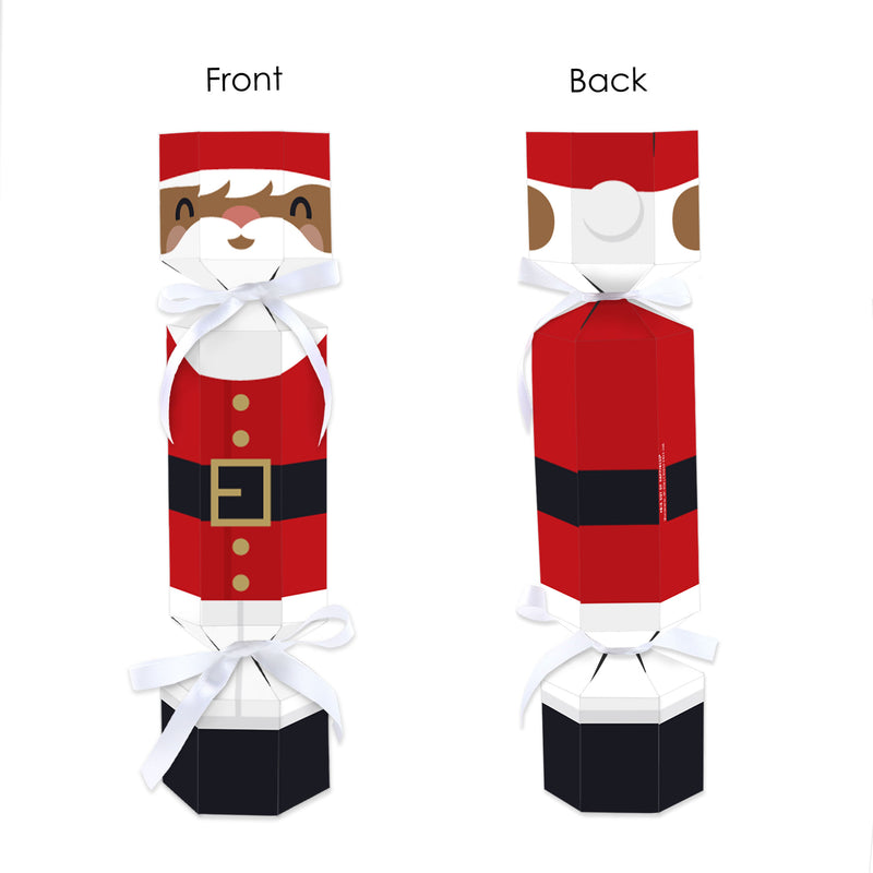 Jolly Santa Claus - No Snap Christmas Party Table Favors - DIY Cracker Boxes - Set of 12