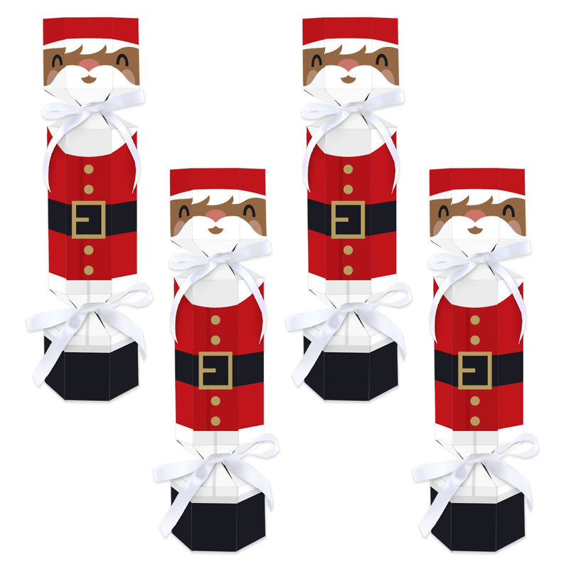 Jolly Santa Claus - No Snap Christmas Party Table Favors - DIY Cracker Boxes - Set of 12