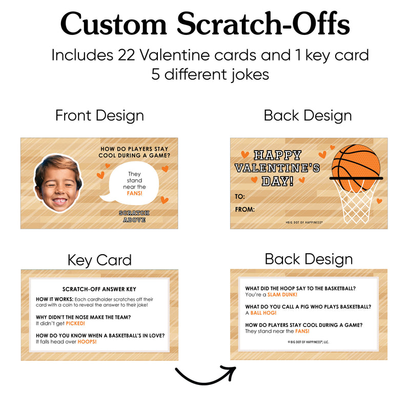 Basketball Valentines Day Classroom Exchange Scratch Off