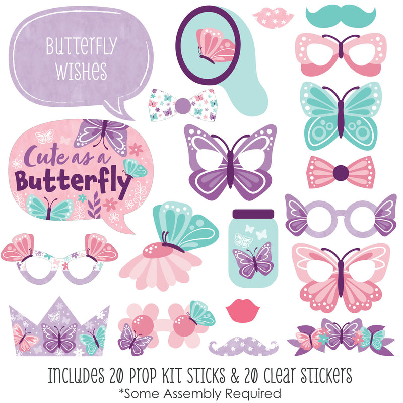 Beautiful Butterfly - Photo Props - 20 Ct