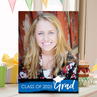 Blue Grad - Best is Yet to Come - Photo Yard Sign - Royal Blue 2025 Graduation Party Decorations