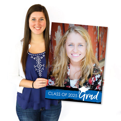 Blue Grad - Best is Yet to Come - Photo Yard Sign - Royal Blue 2025 Graduation Party Decorations