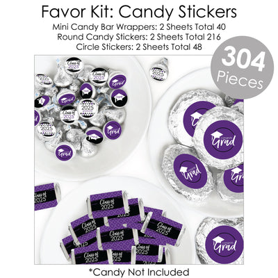 Purple Grad - Best is Yet to Come - 2025 Purple Graduation Party Supplies - Banner Decoration Kit - Fundle Bundle