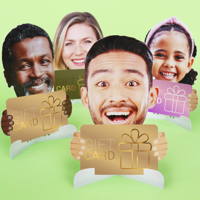 Custom Big Head Photo Gift Card Holder - 1 Pc