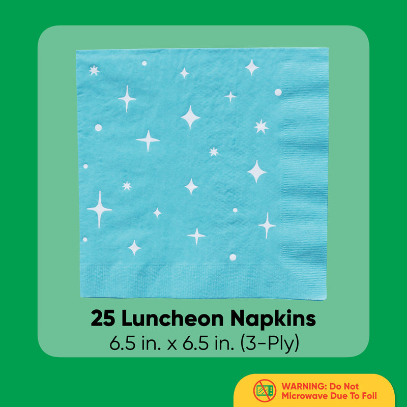 Big Dot of Happiness Blue Luncheon Napkins, Birthday Party Tableware, Bachelorette Party Decorations, Baby Shower Décor, 6.5 x 6.5 Folded Napkin, 3-Ply, 25 ct