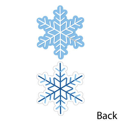 Blue Snowflakes - Decorations DIY Winter Holiday Party Essentials - Set of 20