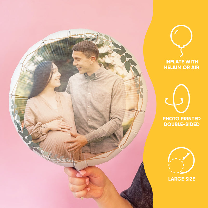 Big Dot of Happiness Personalized Photo Balloons, Personalized Birthday Balloons, Baby Shower Decorations, Bachelorette Party Decorations, Bridal Shower Ideas, Custom Double-Sided Mylar Balloon, 1 Piece