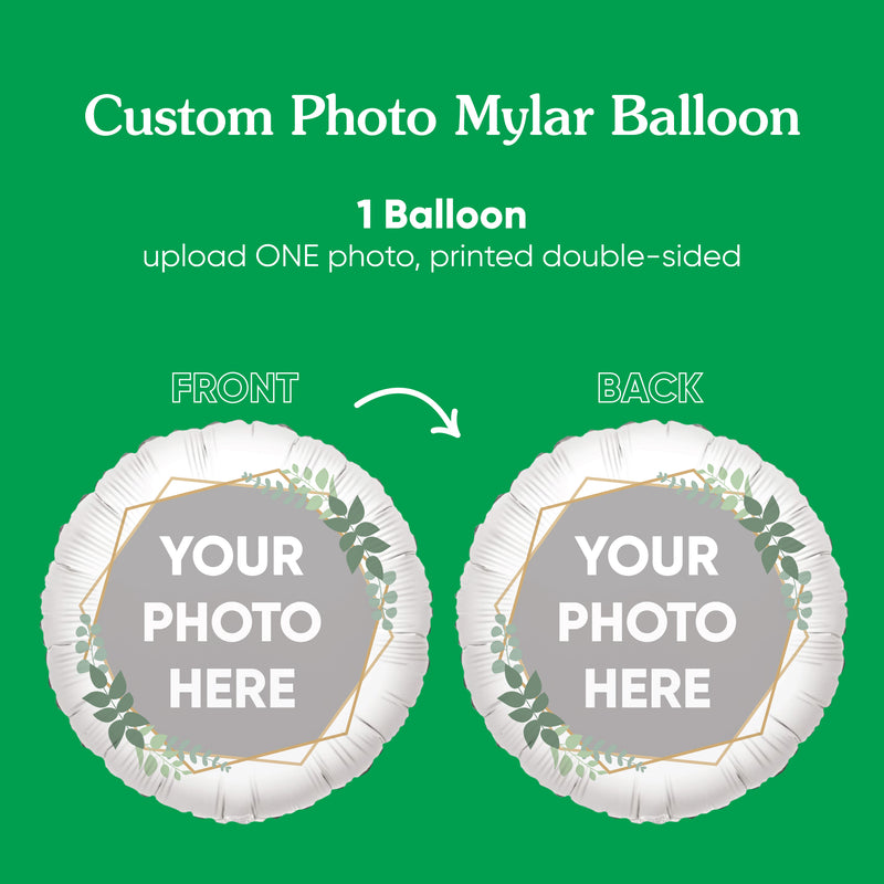 Big Dot of Happiness Personalized Photo Balloons, Personalized Birthday Balloons, Baby Shower Decorations, Bachelorette Party Decorations, Bridal Shower Ideas, Custom Double-Sided Mylar Balloon, 1 Piece