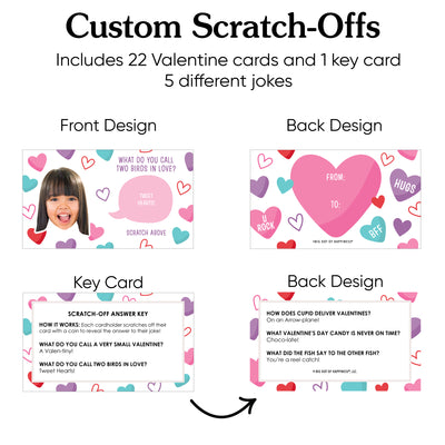 Colorful Hearts Valentines Day Classroom Exchange Scratch Off