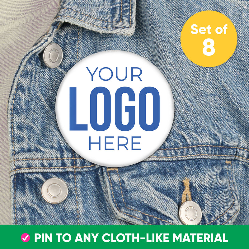 Custom Logo Pinback Buttons - 8 Ctu[,