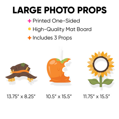 Fall Leaves Large Photo Props - 3 Ct