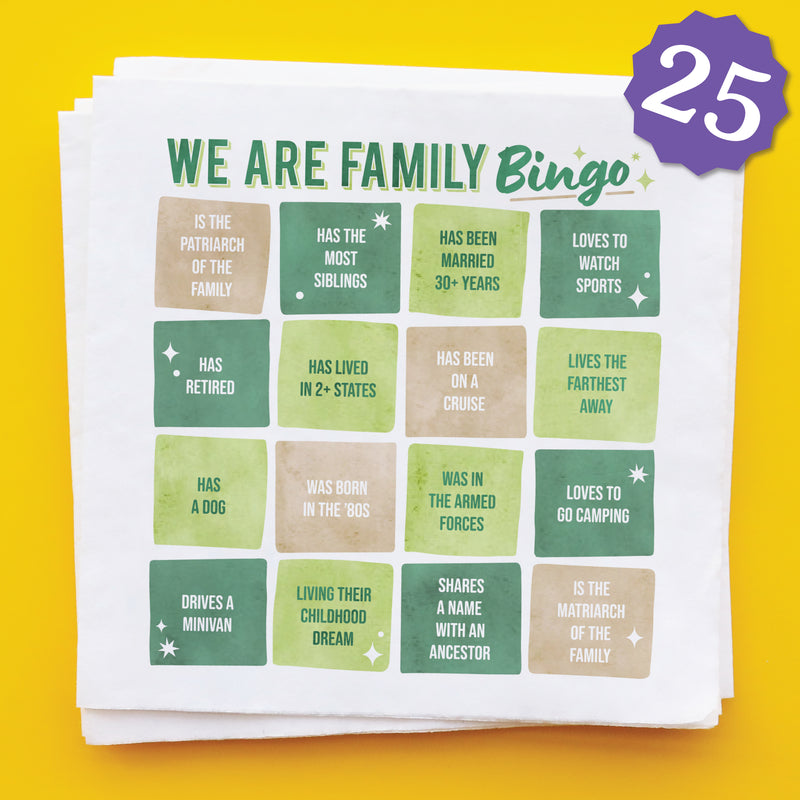 Family Bingo Beverage Game Napkins, 25 ct