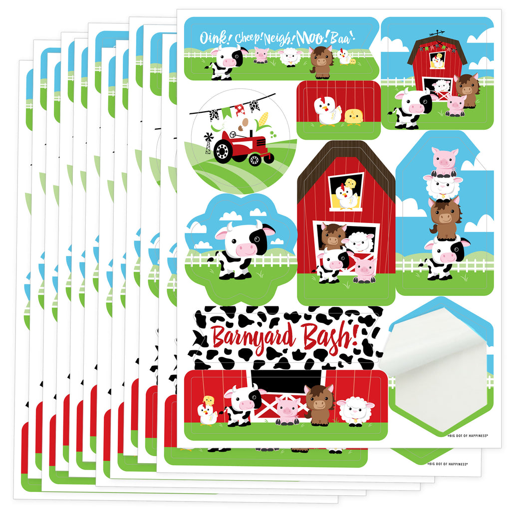 Big Moo Birthday Stickers