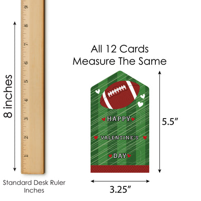 End Zone - Football - Cards for Kids - Happy Valentine’s Day Pull Tabs - Set of 12