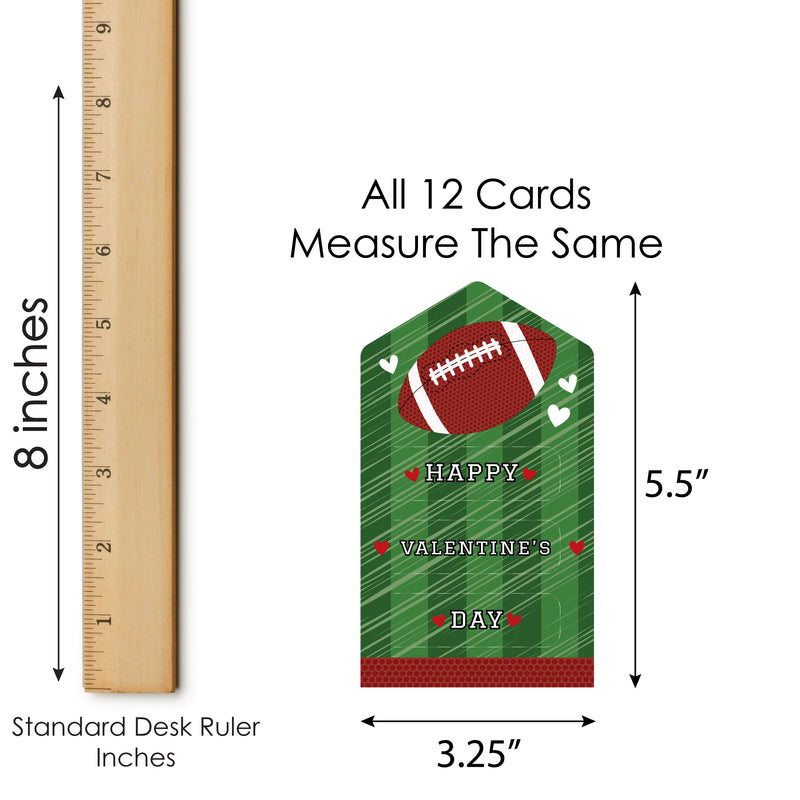 End Zone - Football - Cards for Kids - Happy Valentine’s Day Pull Tabs - Set of 12