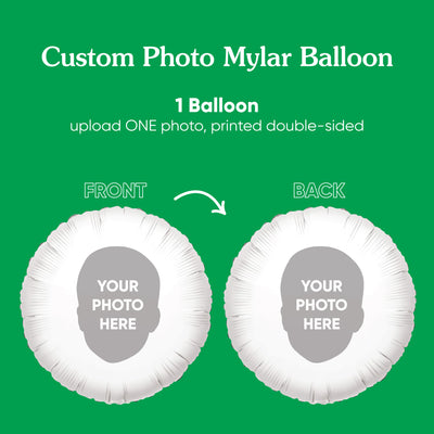 Personalized Fun Face Photo Balloons, Personalized Birthday Balloons, Anniversary Party Decorations, Baby Shower Ideas, Bachelorette Party Decor, Custom Circle Double-Sided Mylar Balloon, 1 Piece