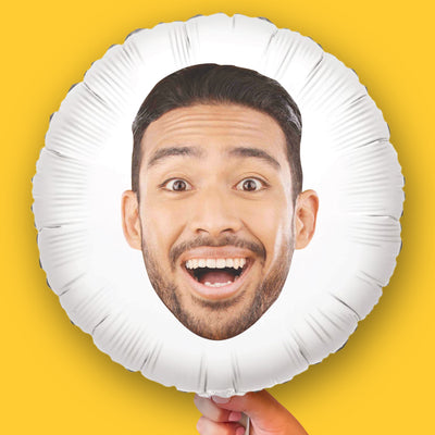 Personalized Fun Face Photo Balloons, Personalized Birthday Balloons, Anniversary Party Decorations, Baby Shower Ideas, Bachelorette Party Decor, Custom Circle Double-Sided Mylar Balloon, 1 Piece