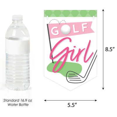 Golf Girl - Pink Birthday Party or Baby Shower Bunting Banner - Party Decorations - It's Par-Tee Time