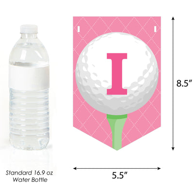 Golf Girl - Pink Birthday Party or Baby Shower Bunting Banner - Party Decorations - It's Par-Tee Time