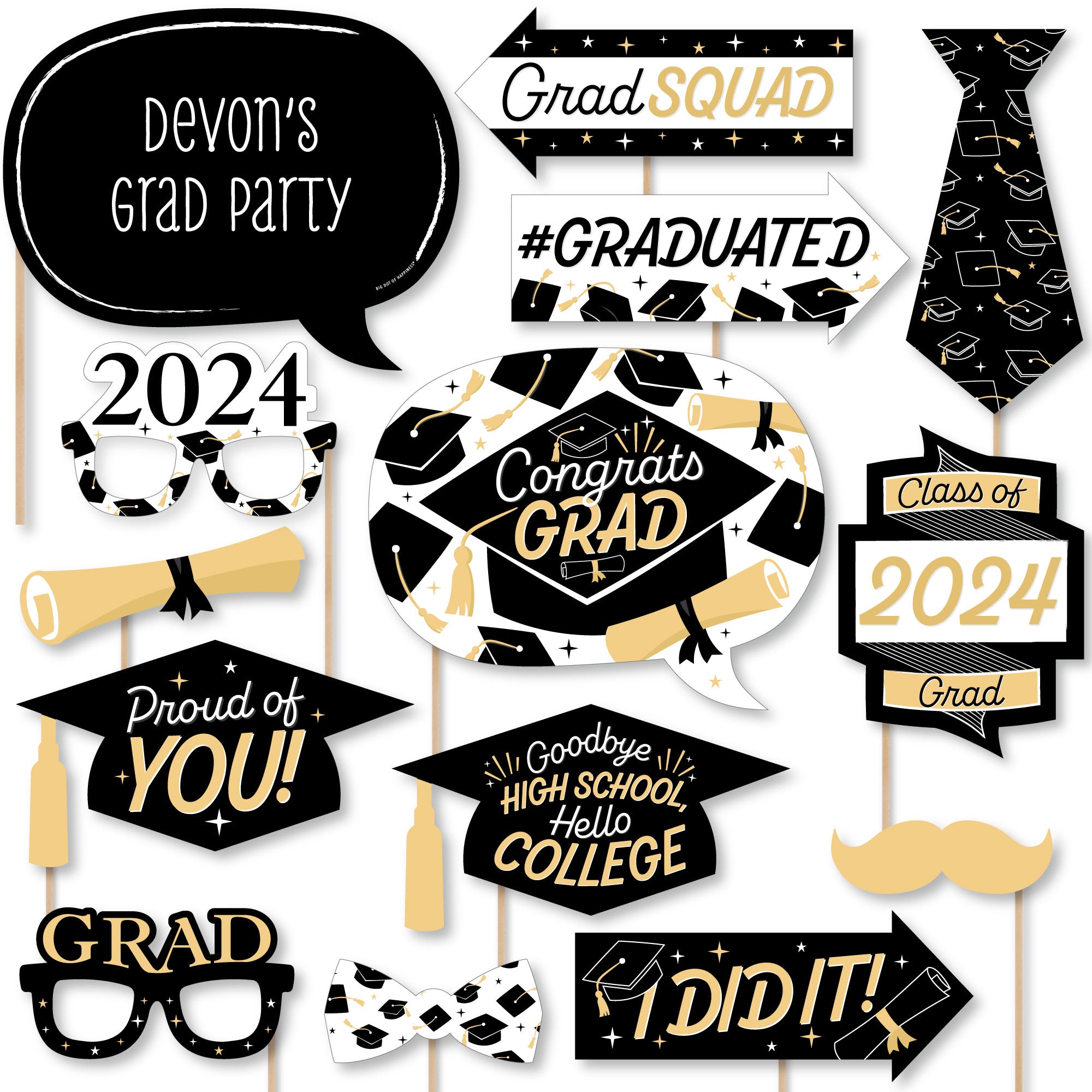 Goodbye High School, Hello College - Personalized 2024 Graduation Party ...