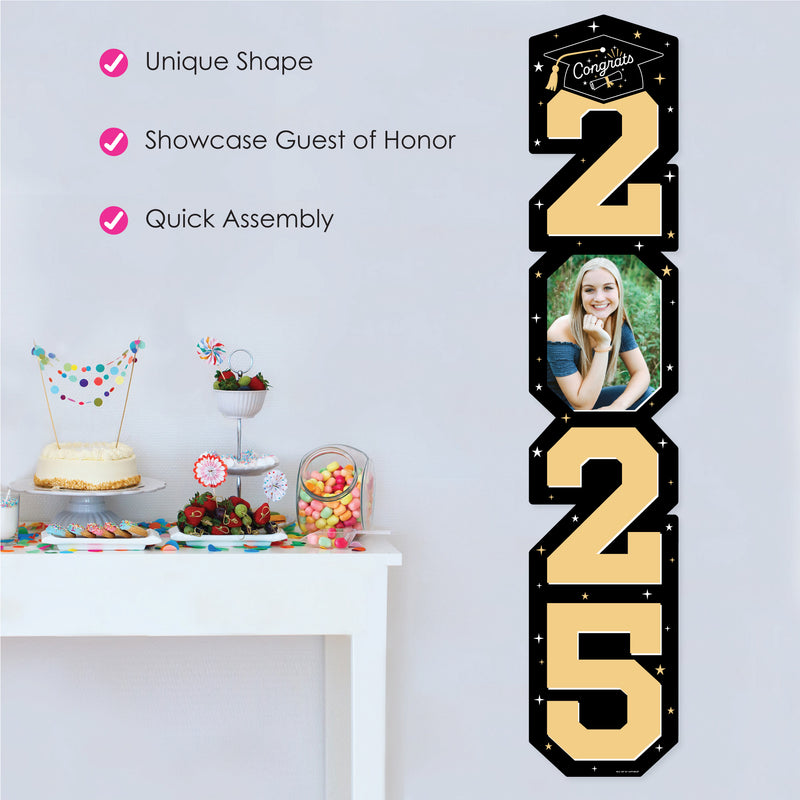 Goodbye High School, Hello College - Custom 2025 Graduation Party Vertical Decoration - Photo Shaped Banner