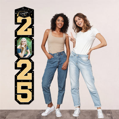 Goodbye High School, Hello College - Custom 2025 Graduation Party Vertical Decoration - Photo Shaped Banner