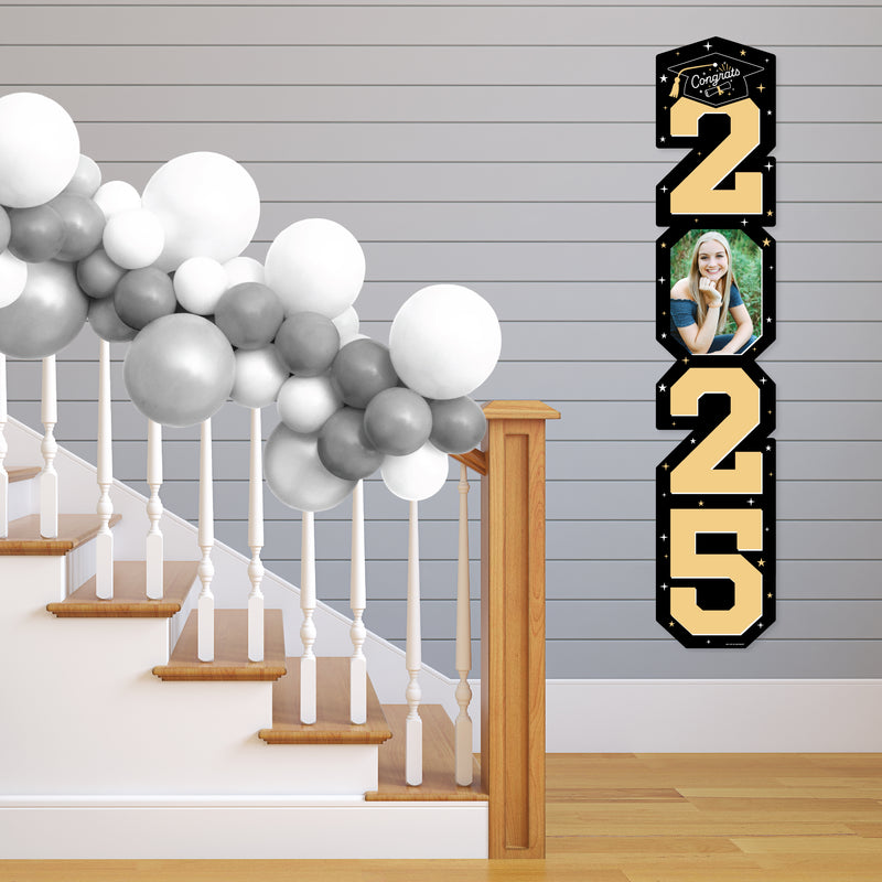 Goodbye High School, Hello College - Custom 2025 Graduation Party Vertical Decoration - Photo Shaped Banner