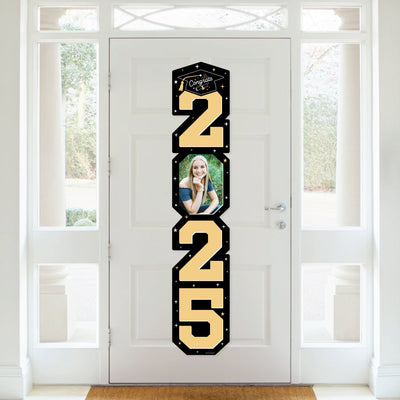 Goodbye High School, Hello College - Custom 2025 Graduation Party Vertical Decoration - Photo Shaped Banner