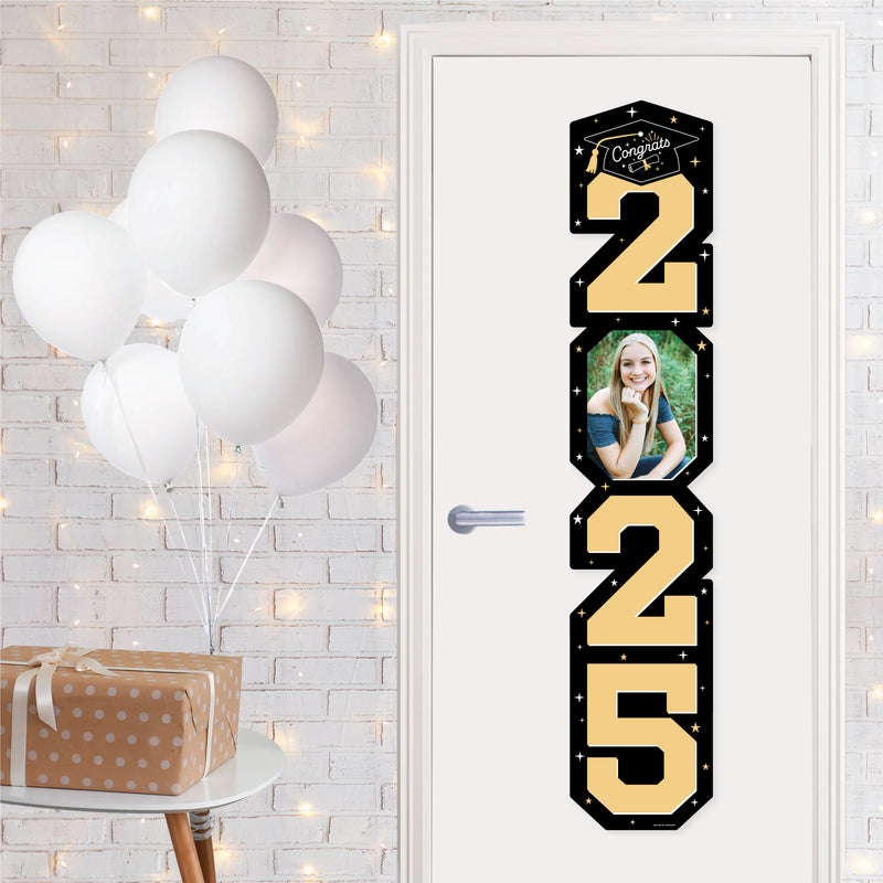 Goodbye High School, Hello College - Custom 2025 Graduation Party Vertical Decoration - Photo Shaped Banner