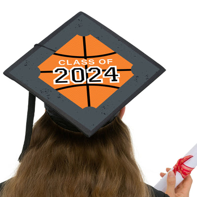 Grad Basketball - 2024 Graduation Cap Decorations Kit - Grad Cap Cover