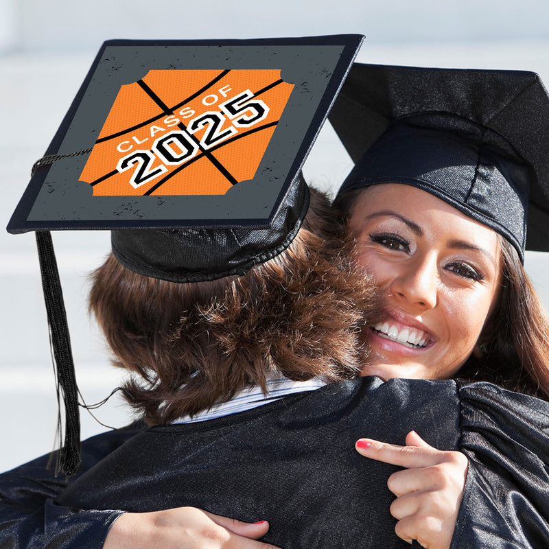 Grad Basketball - 2025 Graduation Cap Decorations Kit - Grad Cap Cover