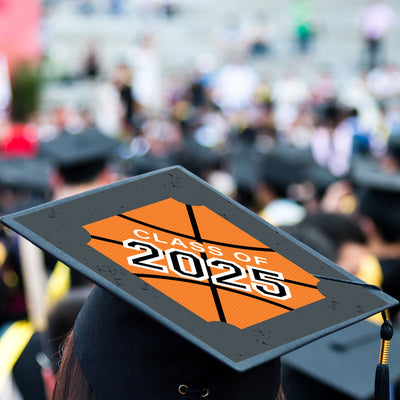 Grad Basketball - 2025 Graduation Cap Decorations Kit - Grad Cap Cover