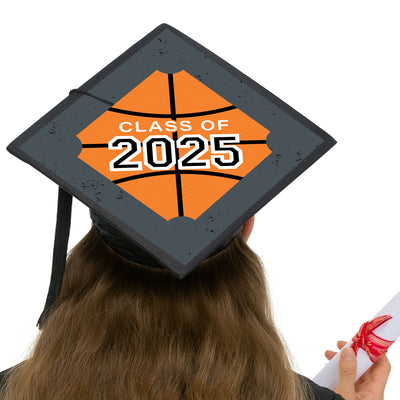 Grad Basketball - 2025 Graduation Cap Decorations Kit - Grad Cap Cover