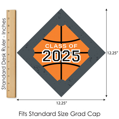 Grad Basketball - 2025 Graduation Cap Decorations Kit - Grad Cap Cover