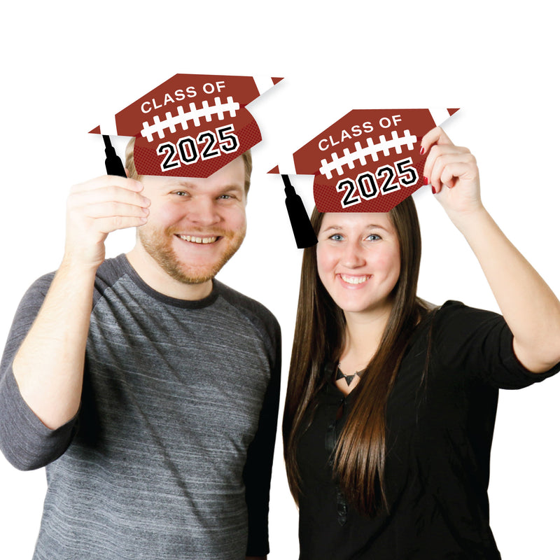 Grad Football - Grad Cap Decorations DIY 2025 Graduation Large Party Essentials - Set of 20