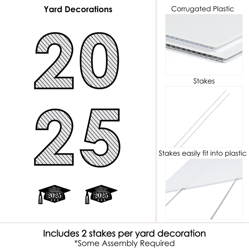 2025 - Graduation Cheers - Yard Sign Outdoor Lawn Decorations - Graduation Party Yard Signs