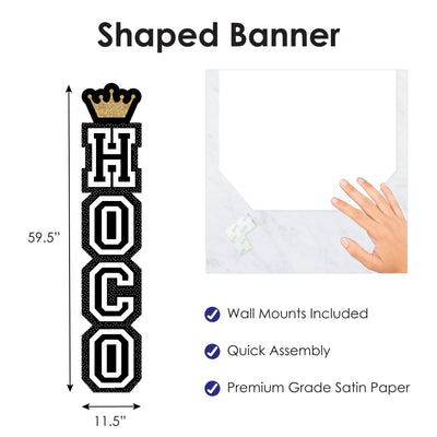 HOCO Dance - Homecoming Vertical Decoration - Shaped Banner