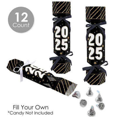 Hello New Year - No Snap 2025 NYE Party Table Favors - DIY Cracker Boxes - Set of 12