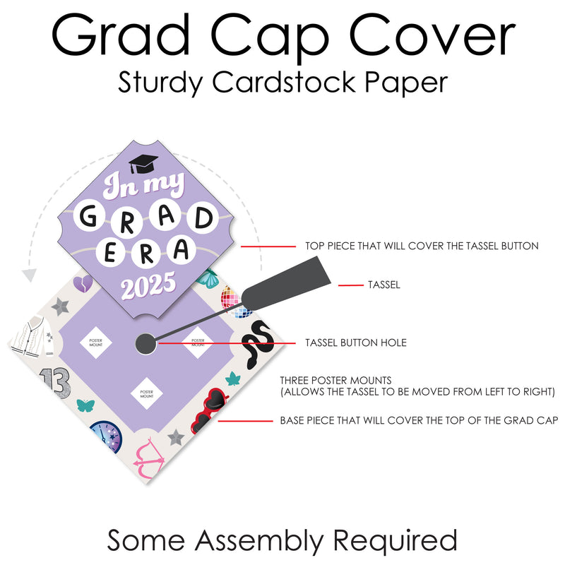 In My Grad Era - Graduation Cap Decorations Kit - Grad Cap Cover