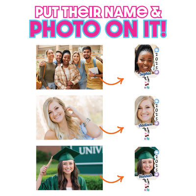 Big Dot of Happiness Custom In My Grad Era Photo Paddles, Class of 2025 Face Fans with Handles, Personalized Grad Big Head on Stick, Graduation Face Cutouts, Party Photo Booth Props 1pc